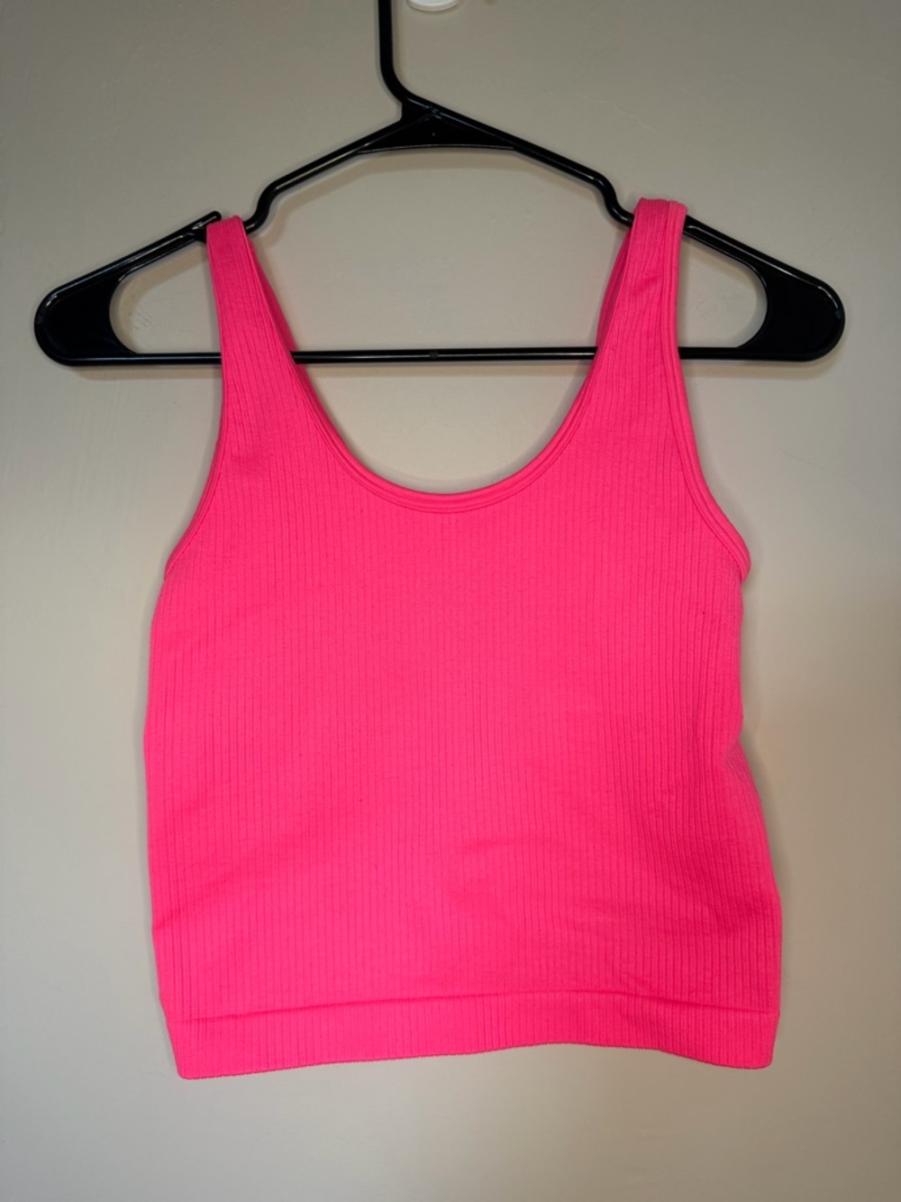 a new day Neon Pink Ribbed Tank Top